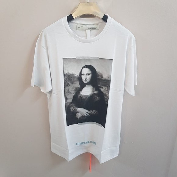 Off-White White T-Shirt With Mona Lisa Printed